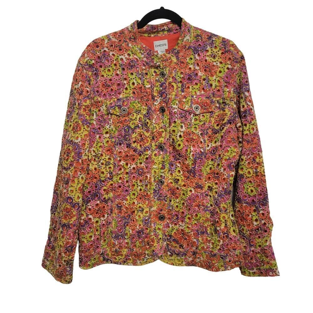 Art to Wear Chicos Eyelet Jacket
